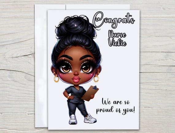 Personalized Nursing Grad Card, Congrats Card, Nurse Graduate, Graduation Greeting, Nurse Grad, New Nurse Gift, Congrats Card for Nurse, GR2