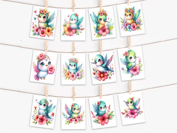 Assorted Cards Featuring Hummingbirds, Card Assortment, Just Because Card, Thank You Card Pack, Note Cards, Everyday Card Pack, CS44