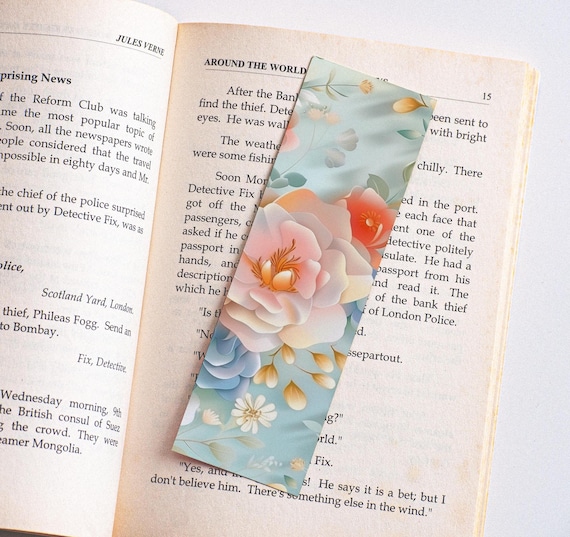 Cottagecore Bookmark - Handmade Floral Book Accessory, Botanical Print, Bookish Gift, BookTok Journal Decor, Romantasy Reader Gift