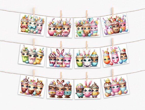 Easter Card Assortment, Assorted Cards, Holiday Card Set, Handmade Easter Card, Easter Greetings, Blank Notecards, Holiday Card Set, CS34