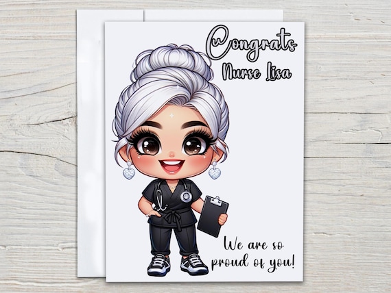 Personalized Nursing Graduate Card, Happy Graduation, Graduation Card, Nurse Practitioner, Congrats Graduate, Grad Card, RN Graduation, GR1