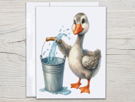 Goose Kawaii Notecards, Snail Mail, Kids Stationary Set, Cute Notecards, All Occasion Cards, Correspondence, Thank You Card, Everyday, EC192