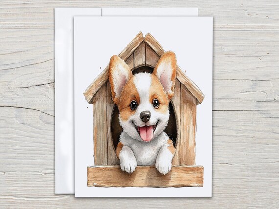 Dog Notecard Set, Cute Stationary Set, Correspondence Cards, Dog Thank You Card, Everyday Card, Snail Mail, Dog Bday Card, Greeting, EC220