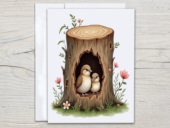 Cute Birds Notecard Set, Thank You Card Pack, Simple Birthday Card, Just Because Card, Watercolor Bird, Artistic Card, Cute Stationary, EC97