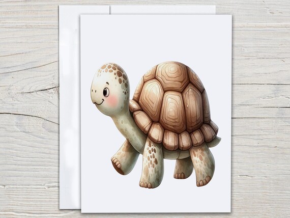 Boho Turtle Notecard Set, Everyday Card, Just Because Card, Blank Notecard, All Occasion Cards, Cute Stationary, Turtle Birthday Card, EC117