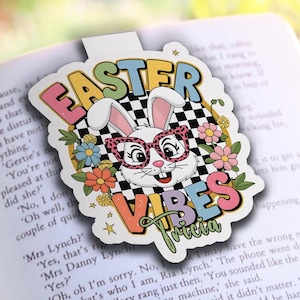 Magnetic Bookmark - Cute Bunny Easter Vibes | Personalized Handmade Bookish Gift for Book Lovers, Book Nook, Booktok & Accessories MB3