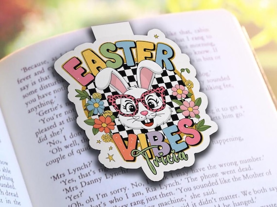 Magnetic Bookmark - Cute Bunny Easter Vibes | Personalized Handmade Bookish Gift for Book Lovers, Book Nook, Booktok & Accessories MB3