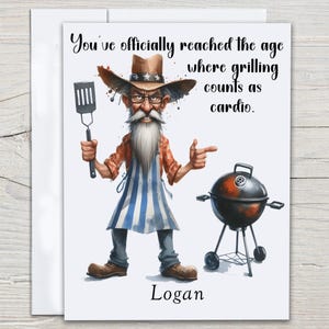 Personalized Fun Birthday Card, Funny 50th Birthday Card for Dad, Grandpa Old Age Humor, Bday Card for Him, Rude Card, Card for Dad, BC69