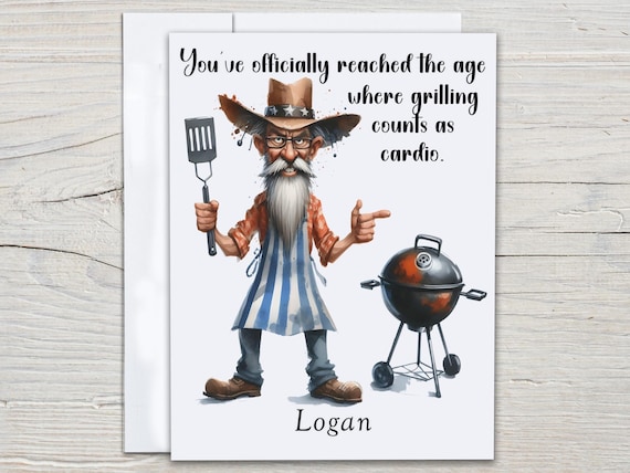 Personalized Fun Birthday Card, Funny 50th Birthday Card for Dad, Grandpa Old Age Humor, Bday Card for Him, Rude Card, Card for Dad, BC69