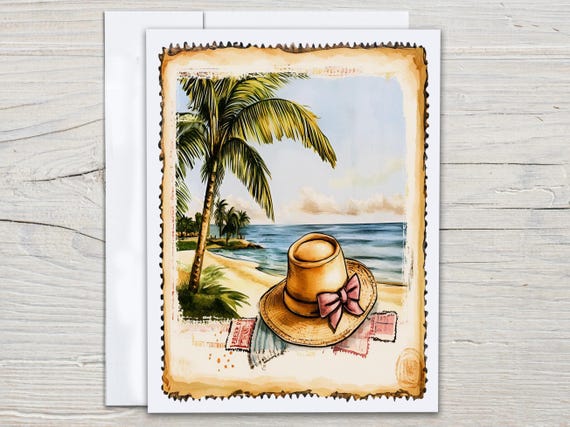 Watercolor Vintage Travel Notecards, Notecard Set, Blank Card, Snail Mail, Greeting Cards, Everyday Card, With Envelopes, Thank You, EC41