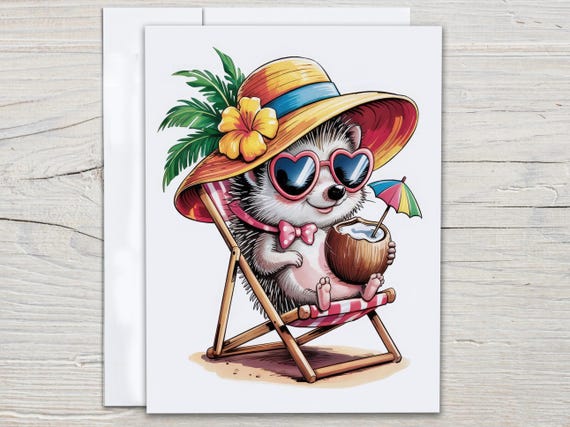 Watercolor Hedgehog Notecard Set, Cute Hedgehog Cards, All Occasion Cards, Blank Notecards, Wildlife Card Pack, Birthday, Everyday, EC334