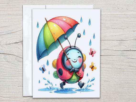 Kawaii Ladybug Notecard Set, Cute Stationary, Blank Notecards, All Occasion Cards, Snail Mail, Greeting Card Set, Everyday Card, EC154