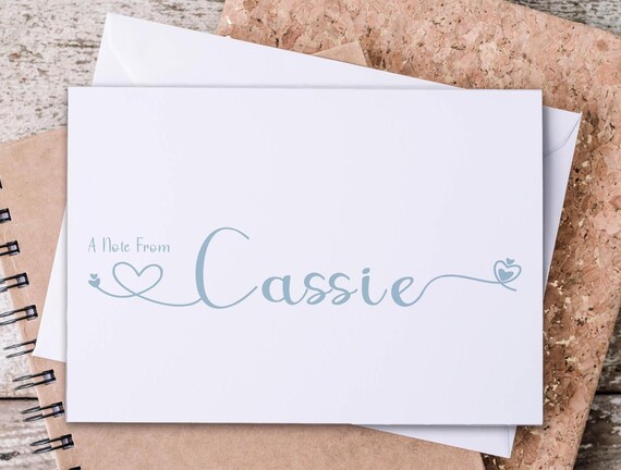 Personalized Note Cards, Monogram Note Cards, Custom Stationary, Aesthetic Stationary, Gift for Teenagers, Snail Mail