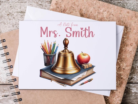 Custom Note Cards for Teachers, Teacher Stationary, Personalized Notecards, Custom Notepad, Educator Gift, New Teacher Gift, NC7