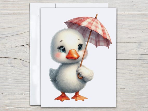Kawaii Goose Notecard Set, Everyday Cards, Cute Stationary, Just Because, Blank Thank You Cards, Kids Stationery, All Occasion, EC191