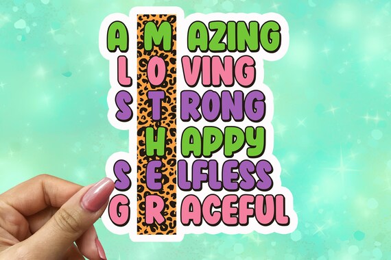 Mama Affirmation Vinyl Sticker, Positive Sticker, Waterbottle Sticker, Popular Stickers, Mirror Decal for Moms, Encouraging Sticker, VN33