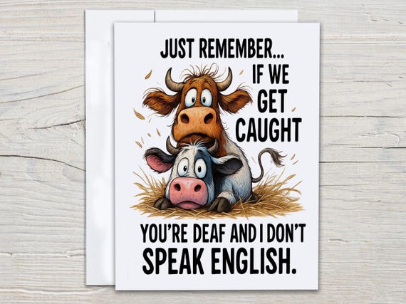 Funny Cow Card, Highland Cow Card, Punny Card, Just Because Card, Cow Greeting Card, BFF Card, Bestie Card, All Occasion Cards, Sister,EC385