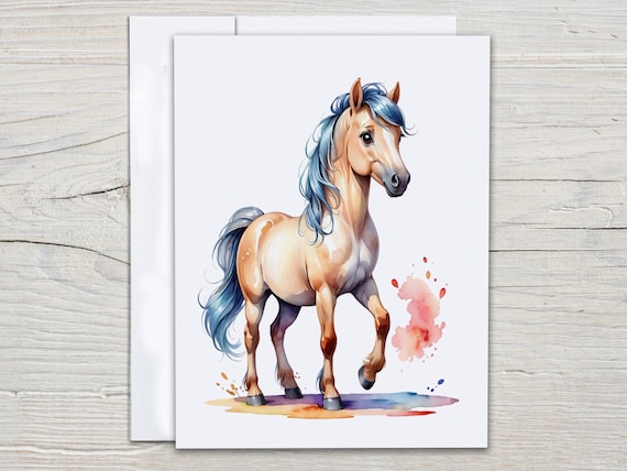 Cute Horse Notecard Set, Everyday Card, Just Because Card, Miss You Card, All Occasion Cards, Horse Stationery, Thankyou Card, EC171