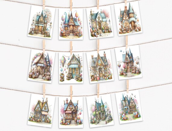 Assorted Cards, Assorted Easter Cards Set, Cute Easter Shops, Card Assortment, Holiday Card Set, Easter Greetings, Spring Greetings, CS29