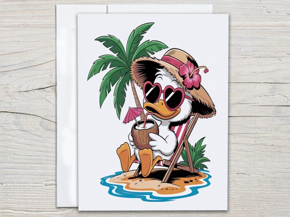 Watercolor Duck Notecards, Everyday Card Set, Just Because Card, Blank Notecards, Duck Illustration, Birthday Card Pack, Thank You, EC332