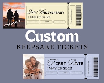Custom Digital Keepsake Tickets