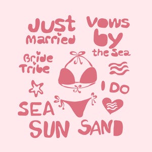 Bride Tribe SVG PNG | Beach Wedding Bachelorette Clipart | Summer Bridal Party Design for Cricut Shirts Stickers and Planners