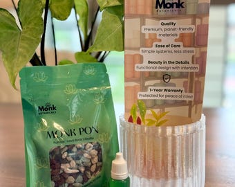 Semi-Hydro Starter Kit | 3.5" Self-Watering Planter, Pre-Washed Pon, Fertilizer & Beginner Guide