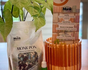 Semi-Hydro Kit | 4.5" Self-Watering Planter, Pre-Washed Pon, Fertilizer & Beginner Guide