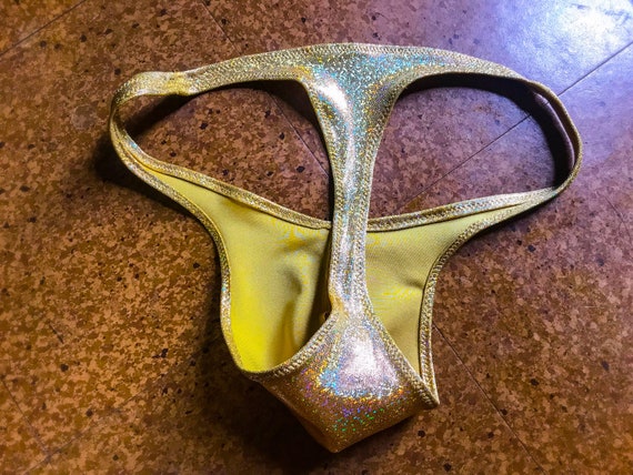 Men's Glitter Thong golden Boy 