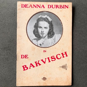Vintage Dutch 30s Movie Programme Booklet Deanna Durbin  That Certain Age De Bakvisch