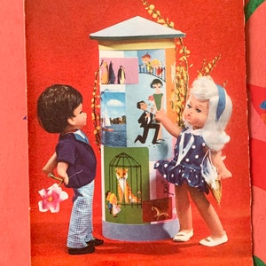 Unused Doll Greetingcard Vintage 60s Cute Boy Girl 460/34