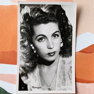 Ongebruikte vintage ansichtkaart Monique Rolland actrice foto foto