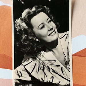 Ongebruikte vintage ansichtkaart Irene Dunne MGM MPE echte foto