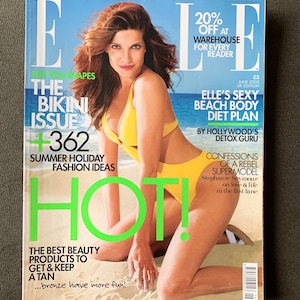Elle UK Magazine juni 2005 Stephanie Seymour Lindsay Lohan Mode