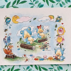 Tweedehands vintage Ours mignons Ansichtkaart van Giordano