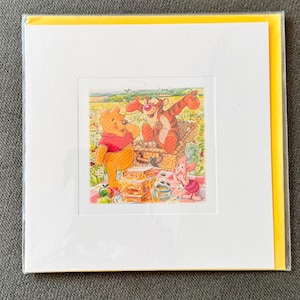 New Unused Double Greetingcard Pooh and Friends Winnie the Pooh Tigger Piglet