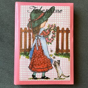 Vintage Sweet Sue Address Book 1972 Holiday Fair Retro Pink Telephone Book Made in Hong Kong Free Shipping