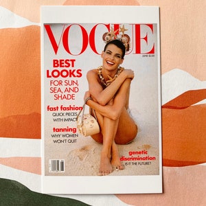 未使用ポストカード Vogue 100 Iconic Covers パトリック・デマルシェリエ 1990年6月 リンダ・エヴァンジェリスタ