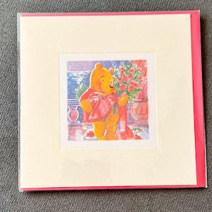 New Unused Double Greetingcard Pooh and Friends Winnie the Pooh Love Heart