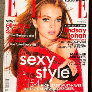 Elle UK Magazine January 2007 Lindsay Lohan Amy Winehouse Fashion