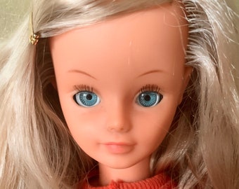 Vintage Cathie Bella Doll Glasflasche '60/'70 Nederlandse Marion Blonde Blauwe Ogen