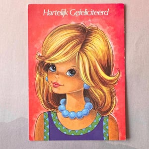 Gebruikte Vintage jaren 70 Ansichtkaart Cute Girl