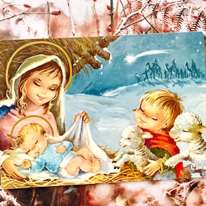 Gebruikte Vintage Leuke Kerstkaart 70s Constanza