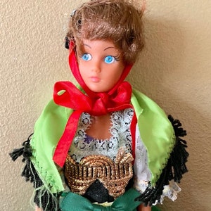 Vintage Nederlandse Barbiepop Epifine Fruit Barbie Pop Groene Folklore