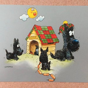 Ongebruikte vintage Chiots mignons Ansichtkaart van Giordano