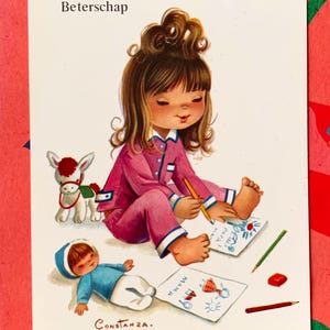 Aufgenommene Vintage-Ansichtskarte Cute Girl von Constanza, Jahr 70, Spanier 7205/31-D