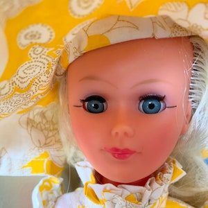 Zeldzame Vintage Kessy Fashion Doll 60s/70s Blond Blauwe Ogen Edmund Knoch Model Tiener
