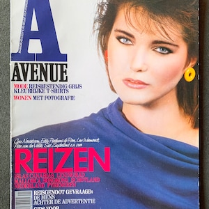 Vintage Dutch Avenue Magazine februari 1983 Covermodel: Monique Travel Fashion Ashley Putnam