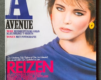 Vintage Dutch Avenue Magazine Februari 1983 Covermodel: Monique Travel Fashion Ashley Putnam