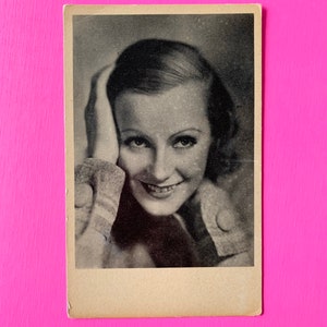 Ongebruikte vintage ansichtkaart Greta Garbo